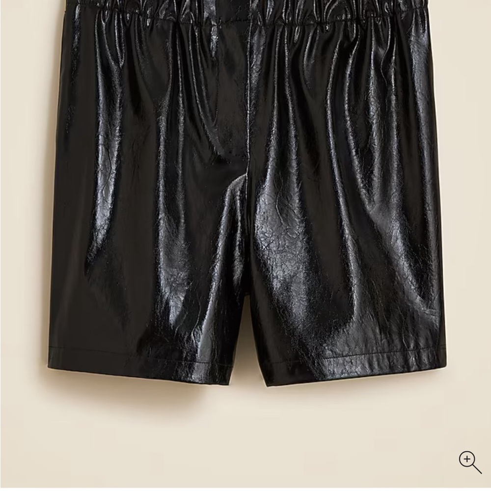 J. Crew Black Women's Shorts Faux Leather -NWT